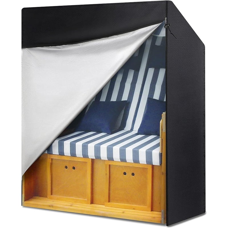 Pokrowiec na huśtawkę ogrodową trzyosobową, tkanina Oxford 210D, z torbą do przechowywania, wodoodporny i odporny na promieniowanie UV,