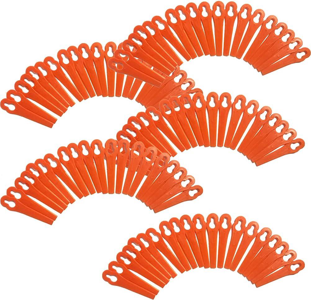 Ostrza wymienne do podkaszarki Florabest FRTA IAN LIDL, długość 83 mm, plastikowe, pomarańczowe, 100 sztuk