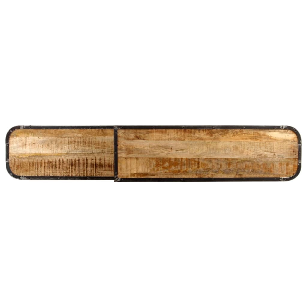 Meuble TV 160x30x40 cm Bois de manguier massif - 5