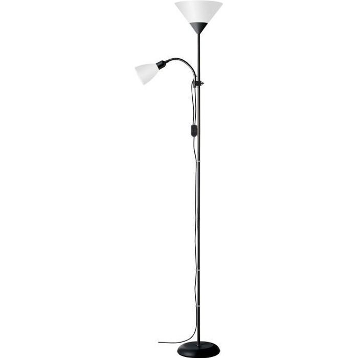 Lampa podłogowa Brilliant SPARI 4 Czarna z czytnikiem regulowanym E27 60W - 5