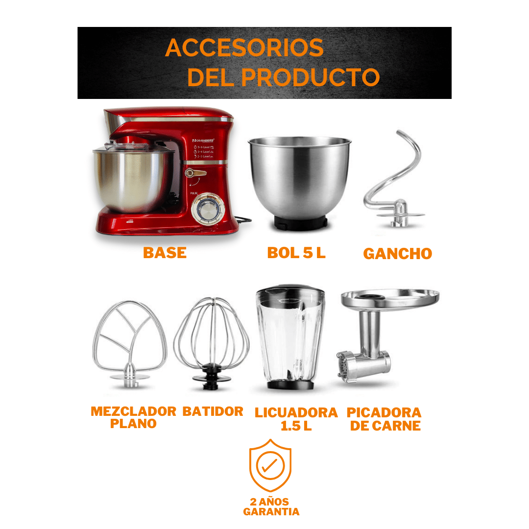 Amasadora Licuadora Batidora Diferencia Robot Amasadora Batidora