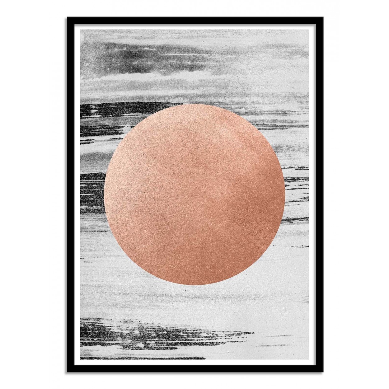 Art-poster - rose gold - leemo - con marco negro 50 x 70 cm