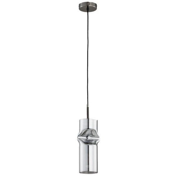 Lampa wisząca Kapris chromowana 1xE27x15W dekoracyjna wym: 90 x 13 x 13 cm szkło Alfa
