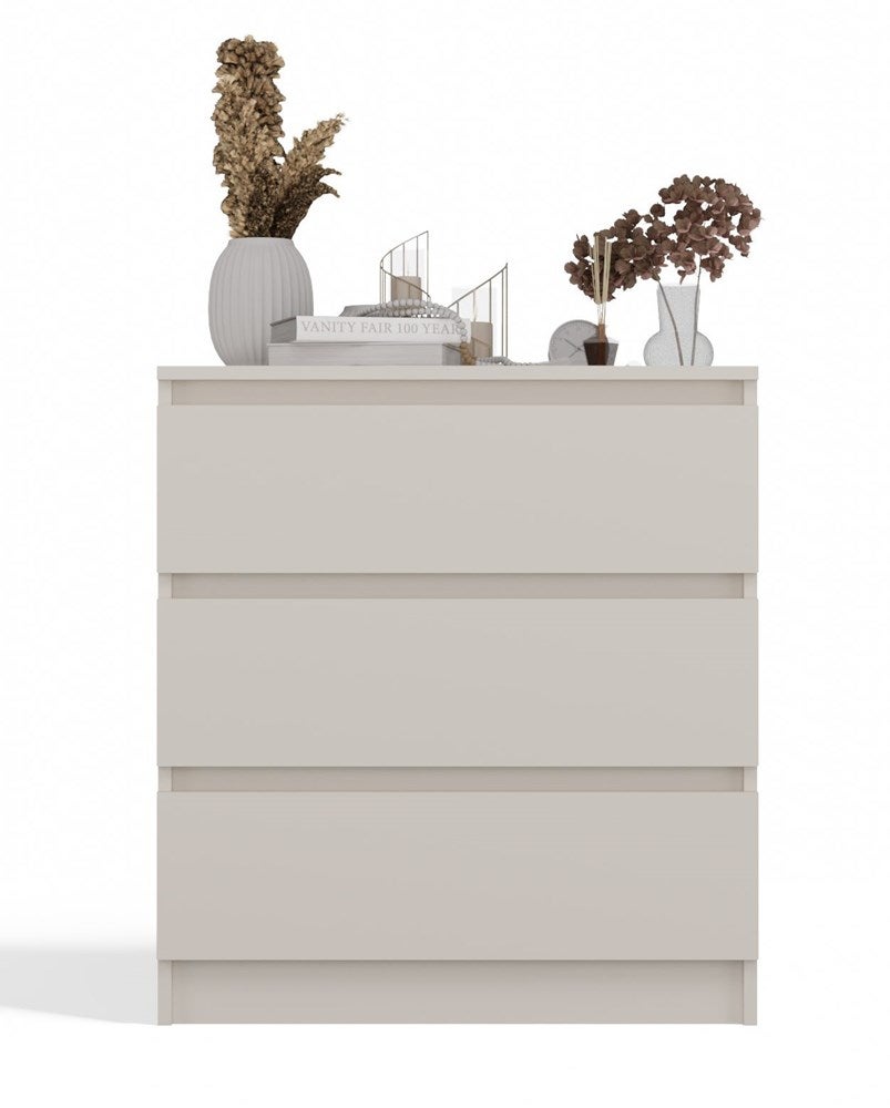 Komoda: 3 szuflady, kaszmir, 40 x 75 x 70 cm - 3