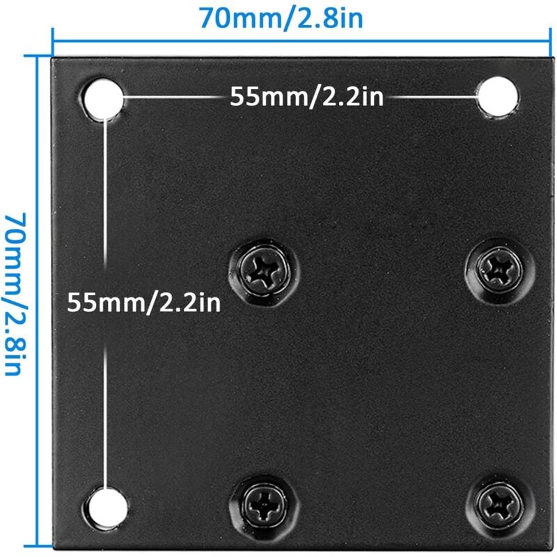 Pieds de Meubles en Alliage D'aluminium Réglables en Hauteur,Pieds de Table Basse de Canapé,Pieds D'armoire de Salle de Bain de Lavabo, (35cm) - 5