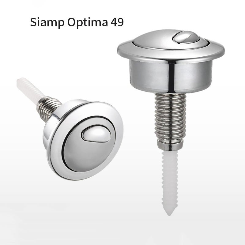Interrupteur de chasse d'eau, bouton de chasse d'eau et bouton de vidange pour Siamp Optima 49, argent - 3