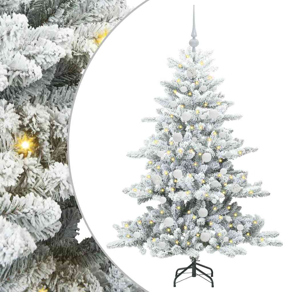 Sztuczna choinka z zawiasami z 150 diodami LED 150 cm PVC