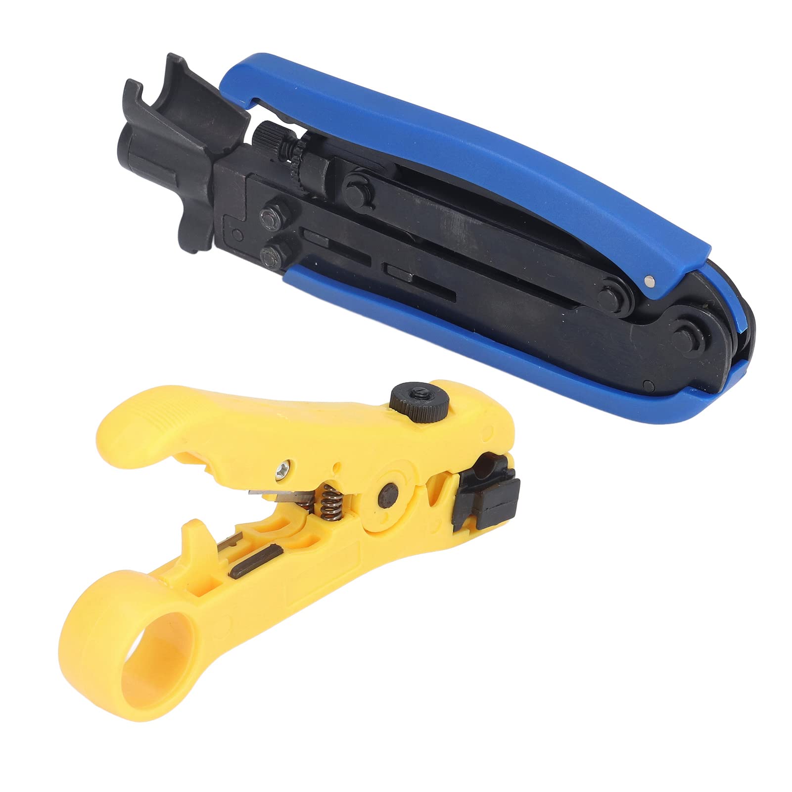 Set Pinza Crimpatrice Cavi Coassiali - Con Spelafili E 20 Connettori F-Type Per RG6/RG59 - Foto 4