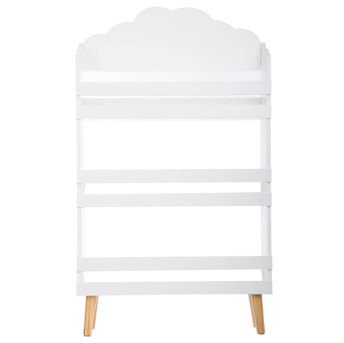 Bibliothèque pour Chambre enfant en MDF Blanc H. 100 x l. 58 x P. 18 cm - 5