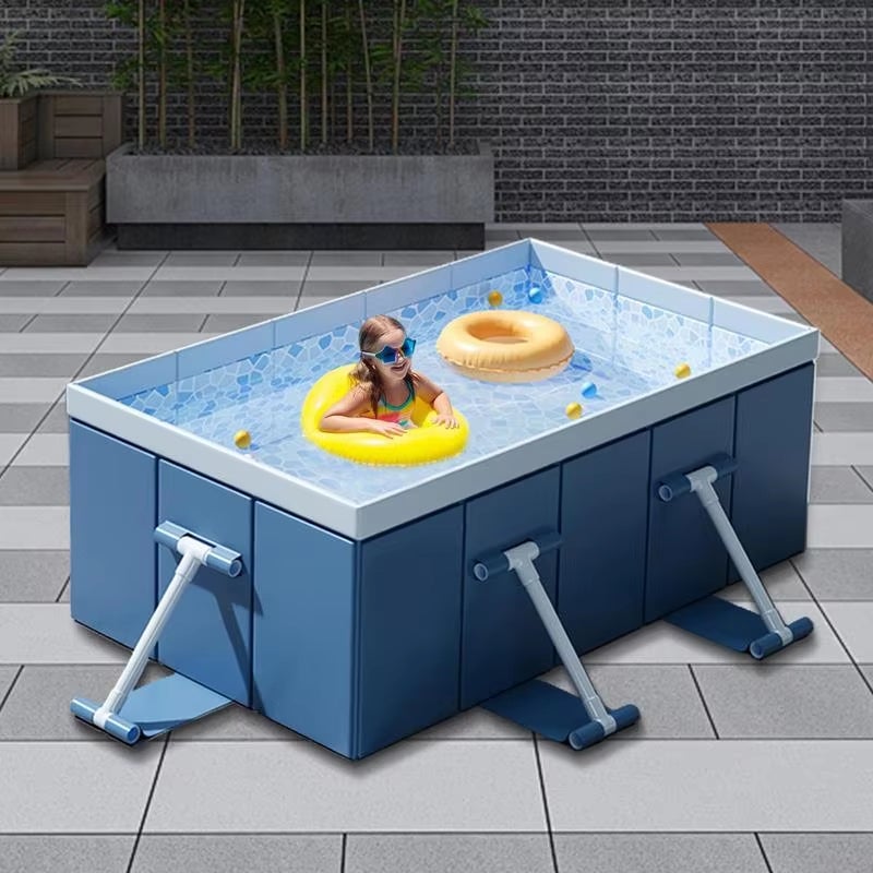 Piscine gonflable pliable à coque rigide, jouet aquatique portable pour l'été, convient aux enfants et aux adultes, 180 x 145 x 50 cm - 6