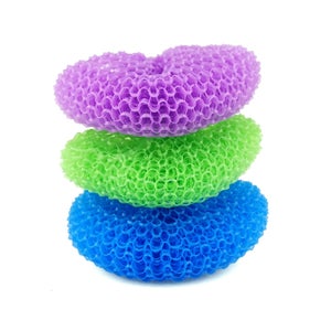 12 Spugne Plastica Per Pulizia Pentole - D.RECT Raschietti Anti-Graffio Per Sporco Ostinato, Multicolore - Foto 6