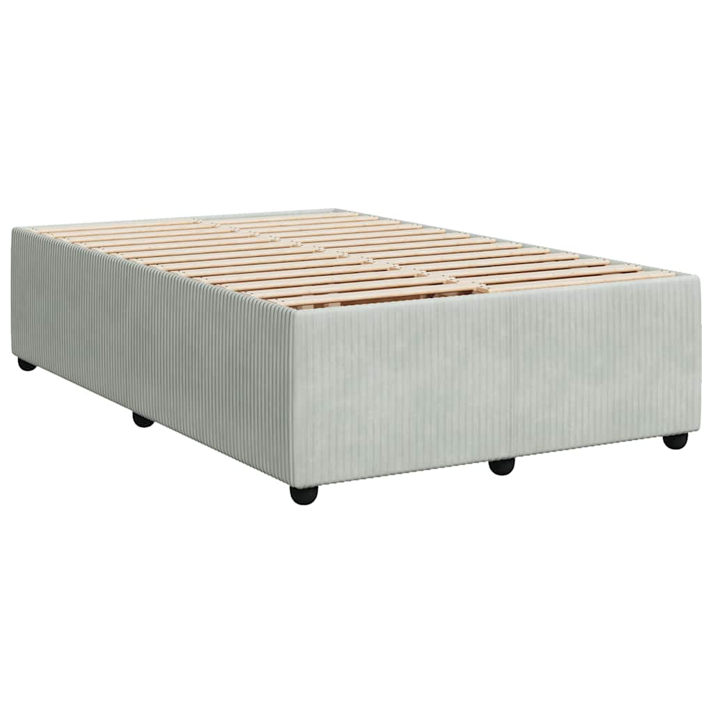 Cadre de lit sans matelas, en velours, gris clair, pour la chambre, 120 × 200 cm - 3