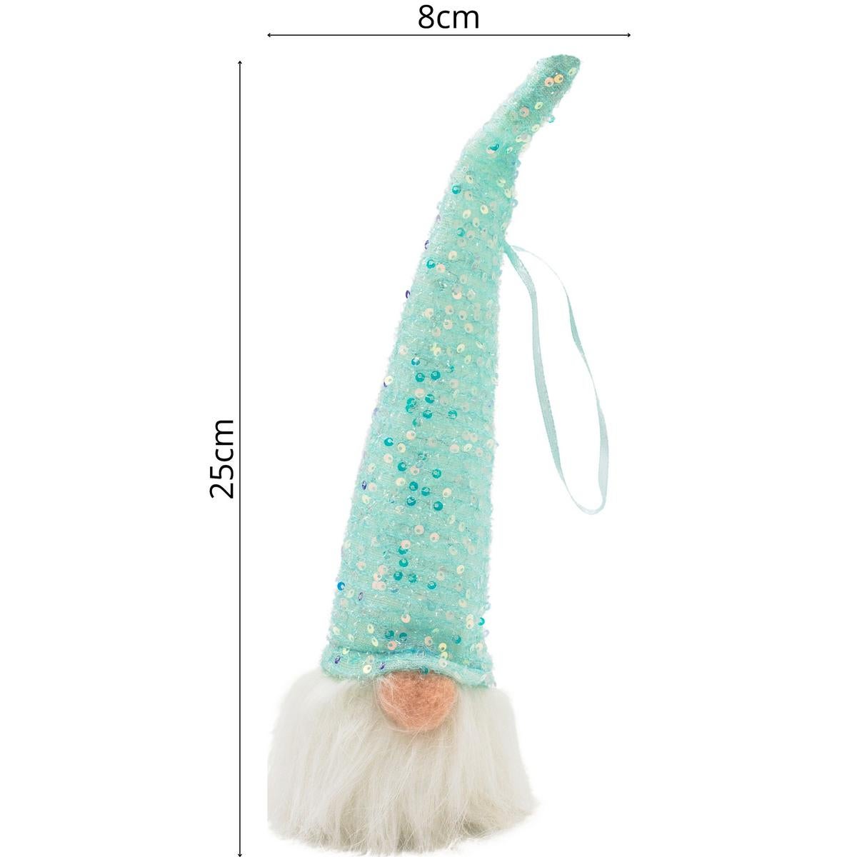 Mikołaj dekoracyjny Led 25 cm błękitny - 4