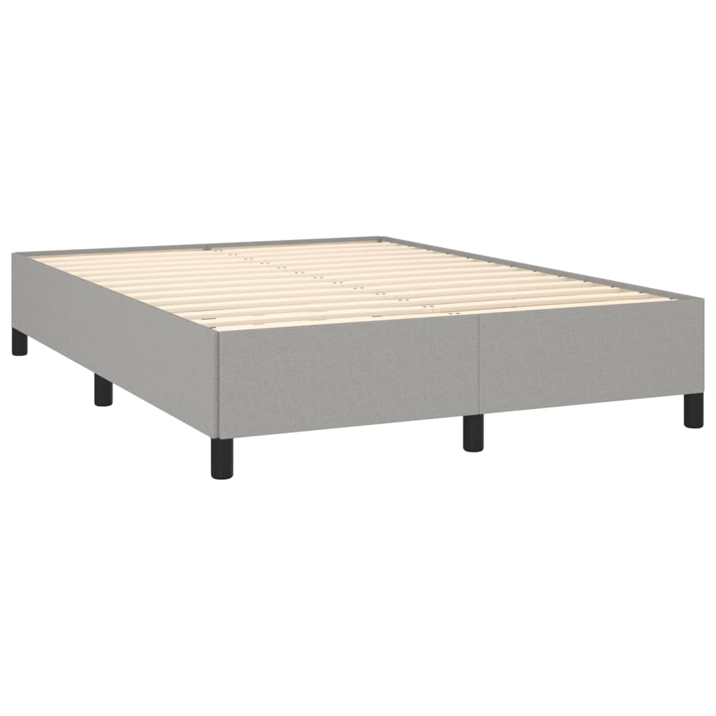 Cadre de lit sans matelas gris clair 140 x 200 cm tissu - 3