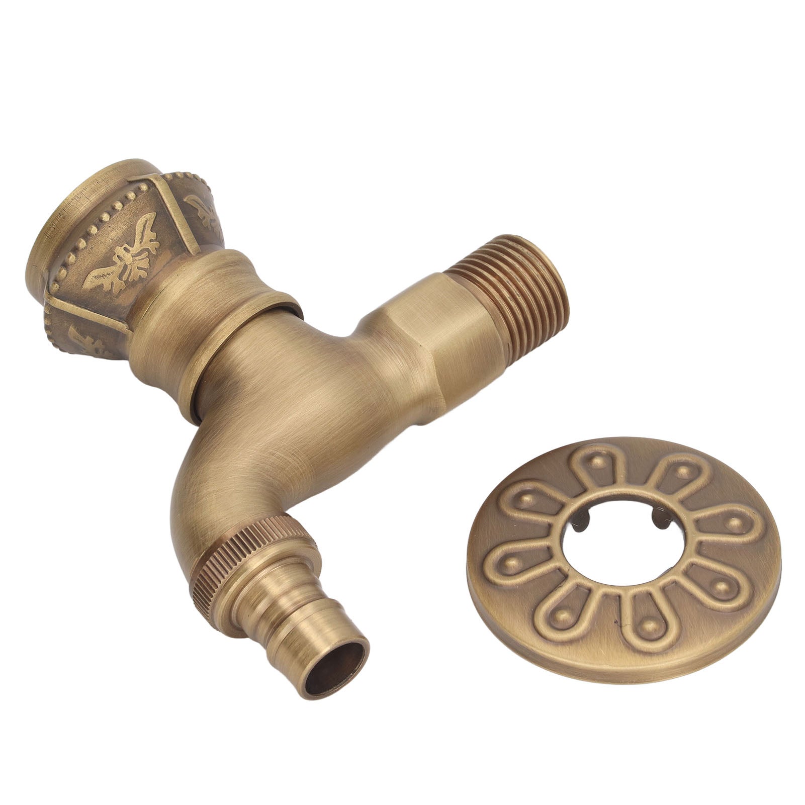 Antyczny kran z mosiądzu, bateria łazienkowa, bateria do zimnej i ciepłej wody, dekoracja domu do umywalki