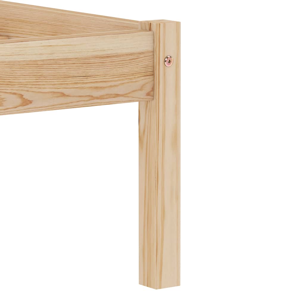 Cadre de lit sans matelas bois massif de pin 160 x 200 cm - 6