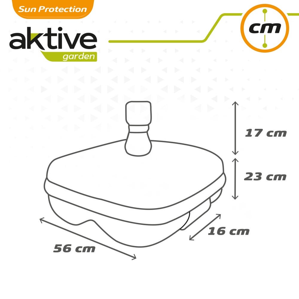 Base para sombrilla cuadrada antracita Ø33-48 mm Aktive - 8