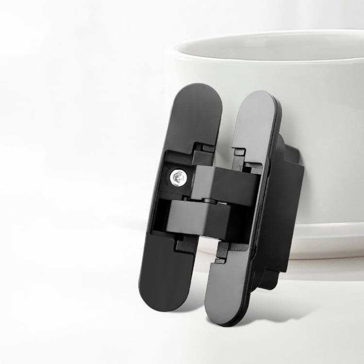 Lot de 2 Charnières Invisibles pour Portes - 180°, Charge 40kg, Noir - 3