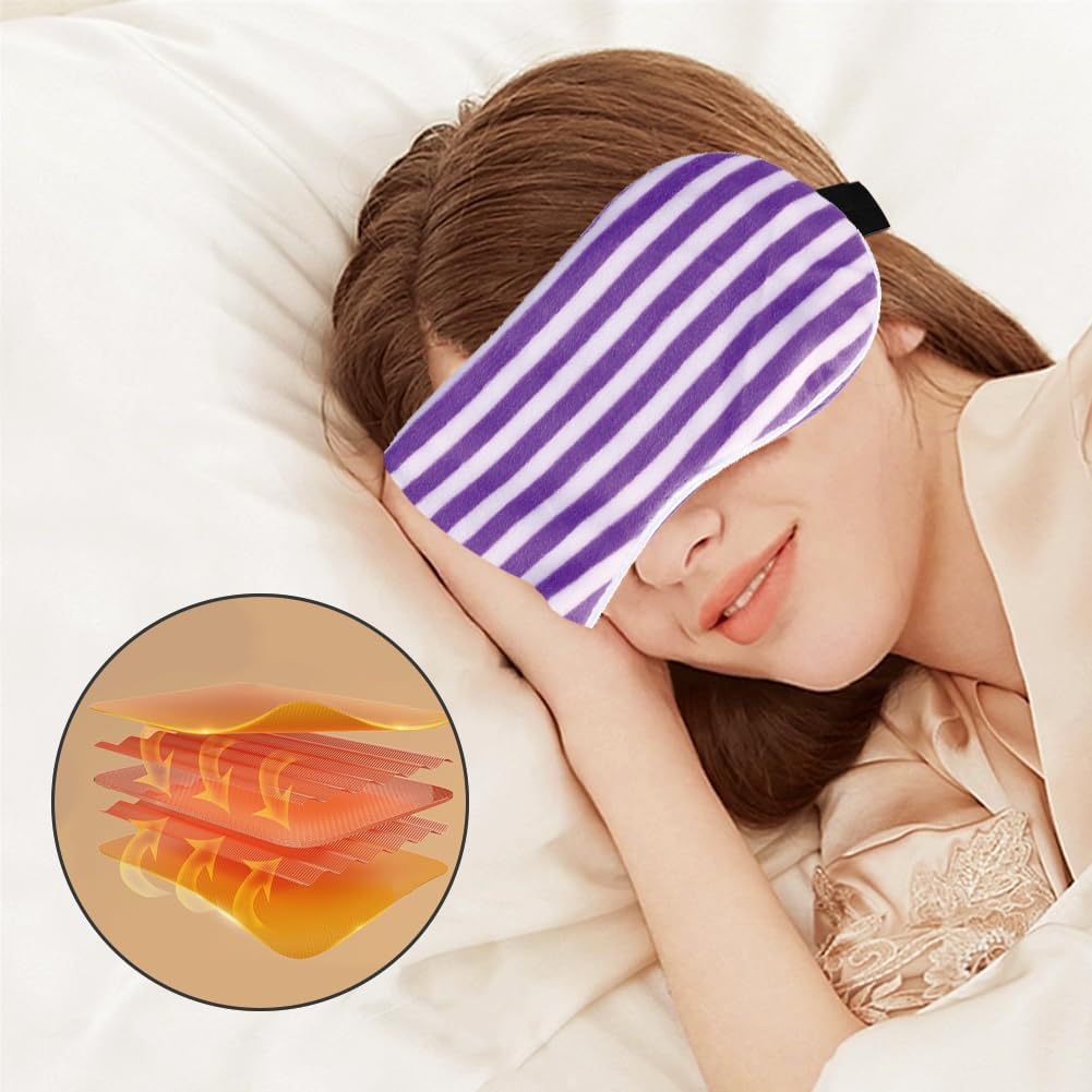 Máscara de aquecimento USB para os olhos, máscara de aquecimento a vapor para os olhos, compressa elétrica com algodão - 2