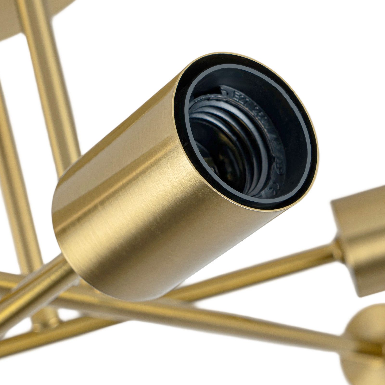 ZMH Lampy sufitowe do salonu, 6 płomieni, złote, E27, lampa sufitowa w stylu vintage - 5