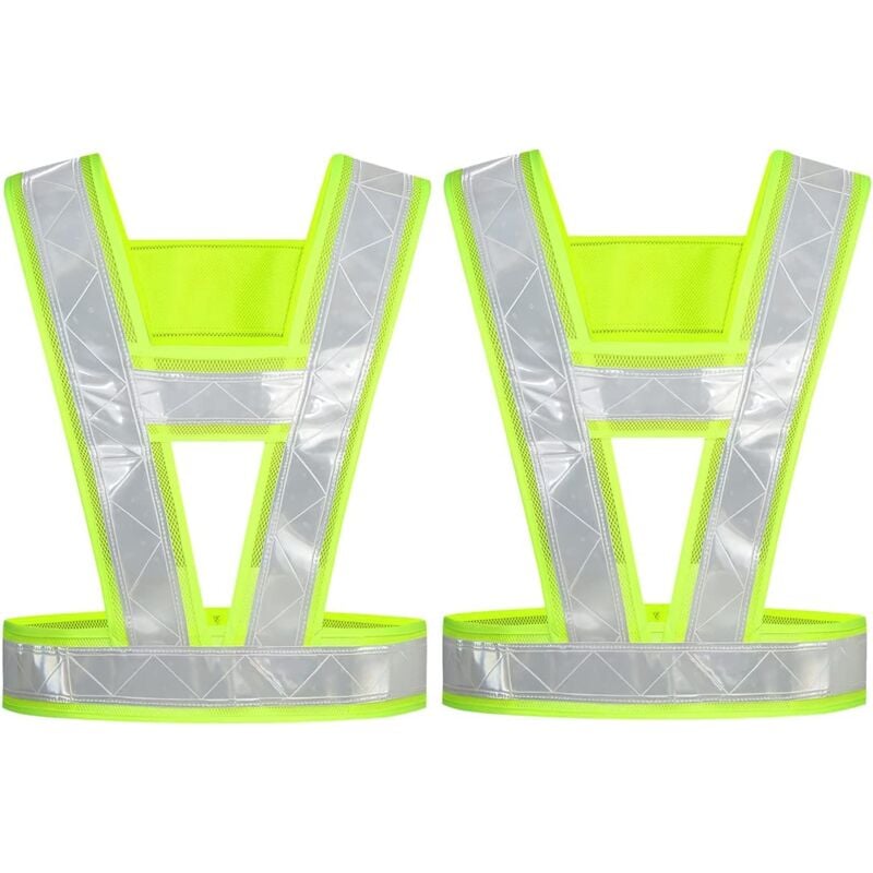 LEDWARNING Gilet Pro de Sécurité Fluo à 24 LEDs Deluxe - couleur jaune LEDWARNING Gilet Pro de Sécurité Fluo à 24 LEDs Deluxe - couleur jaune