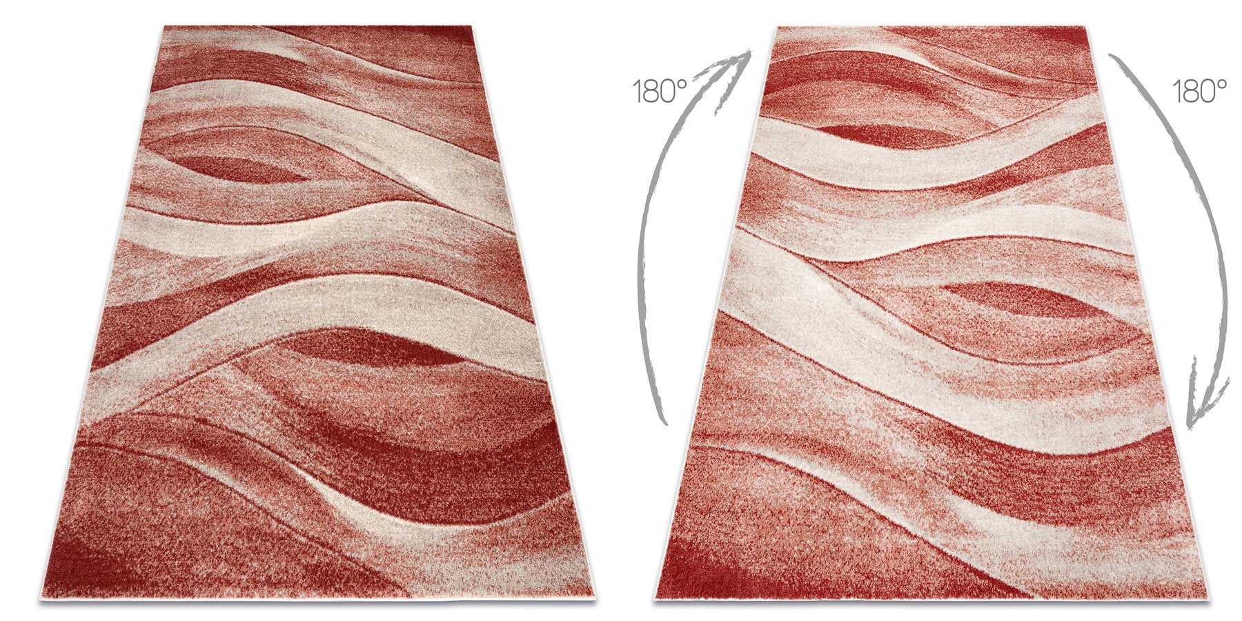 Dywan FUSION 1617 beż / terakota - Fale, nowoczesny, abstrakcyjny 180x270 cm - 3