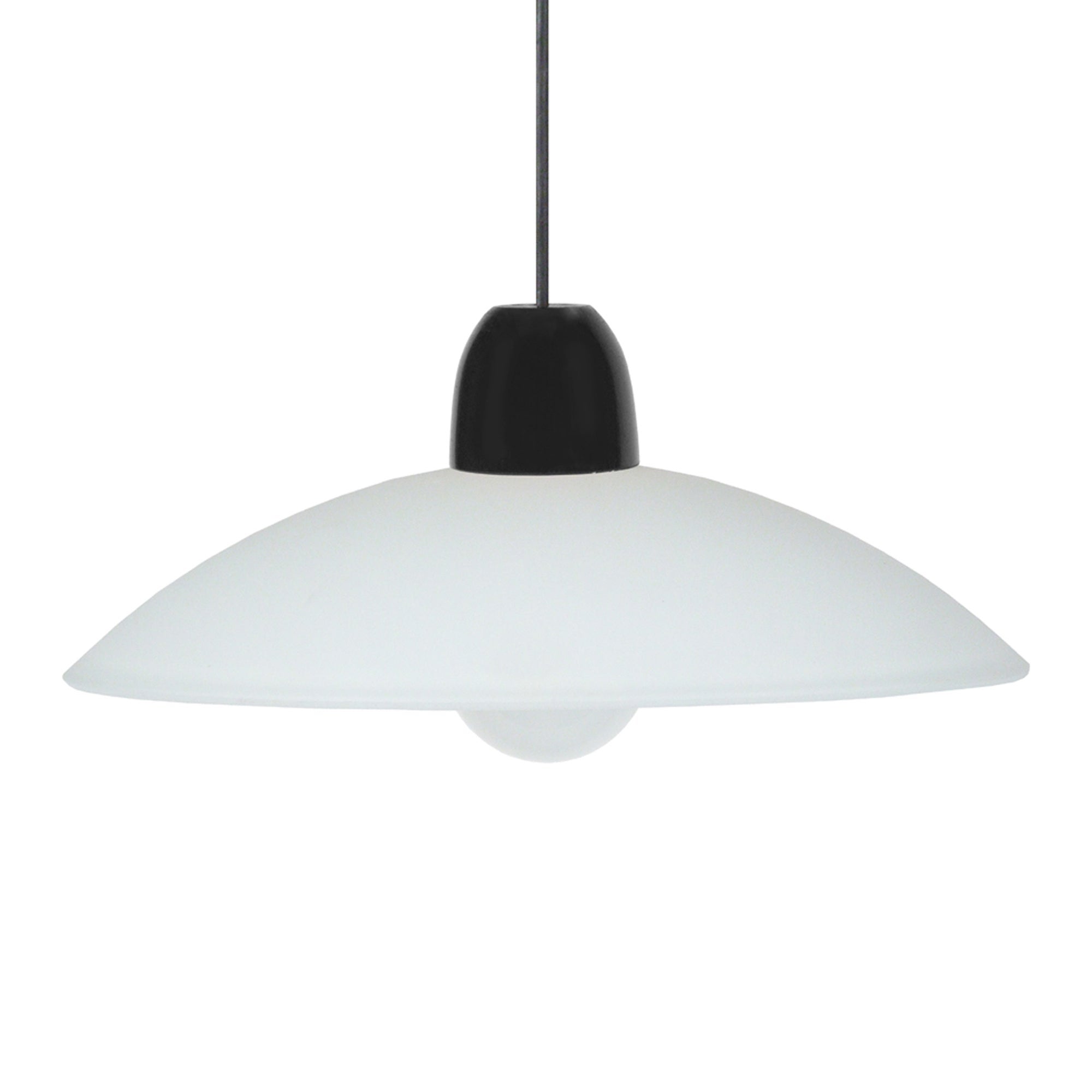 Suspensión tosel ,vidrio,negro , a70xd42xp42cm