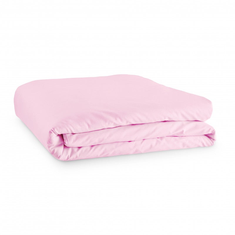 Housse de couette unie Rose 260 x 240 cm / 100% Coton / 57 Fils/cm² pour lit 2 places 
