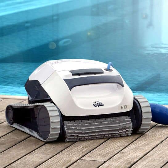 Dolphin e10 Robot nettoyeur de piscine 8m Brosse active à double vitesse sans effort du fond de la piscine Filtre supérieur - 4