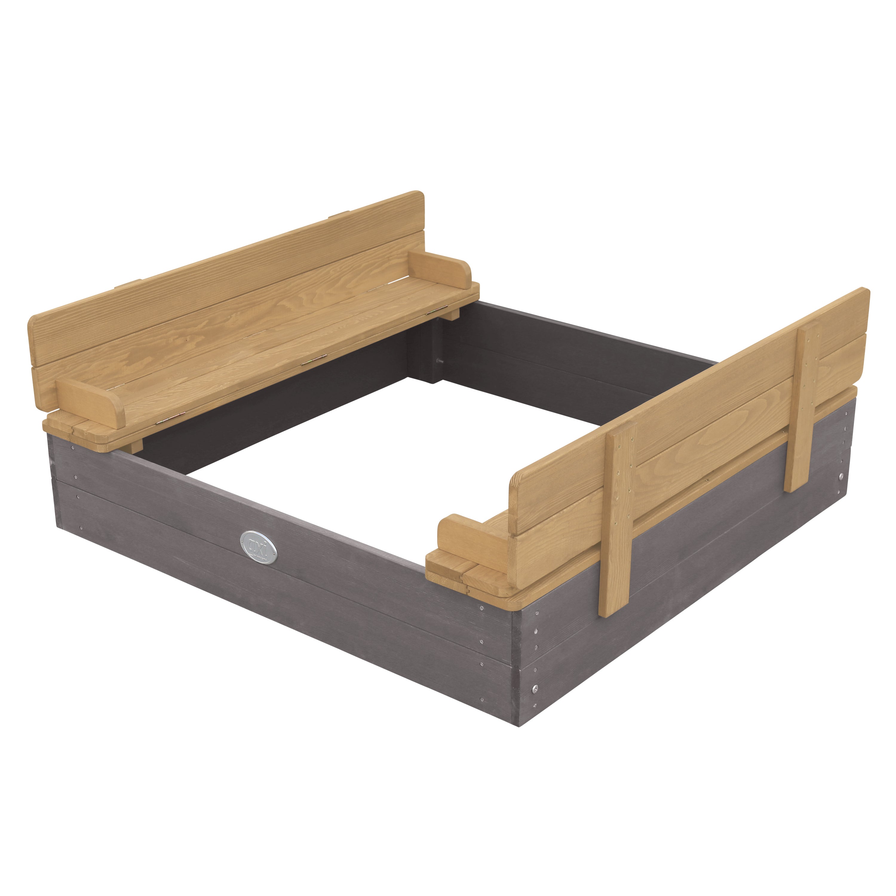 AXI Ella Bac à Sable Enfant Gris - 100 x 95 cm | Bac à Sable pour Enfants en Bois FSC avec Couvercle & Banc - 2