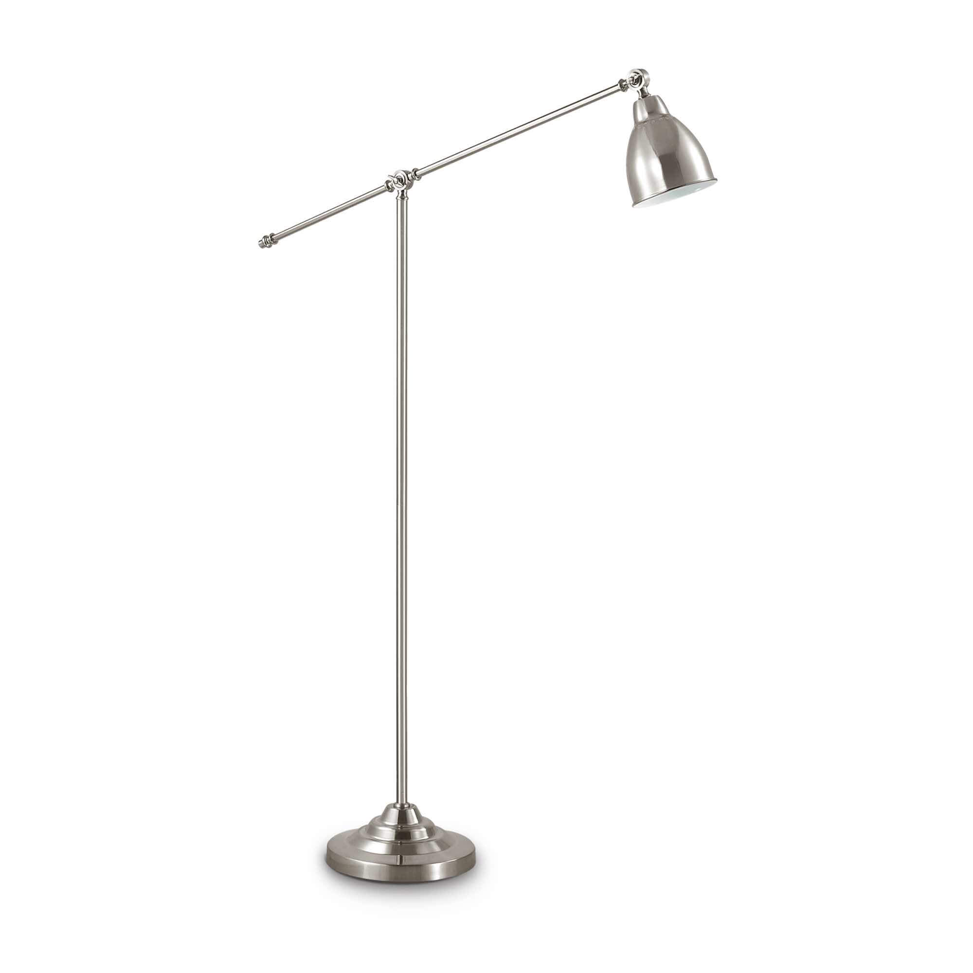 Ideal Lux  Lampadaire Nickel Newton 1 Ampoule , Leroy Merlin