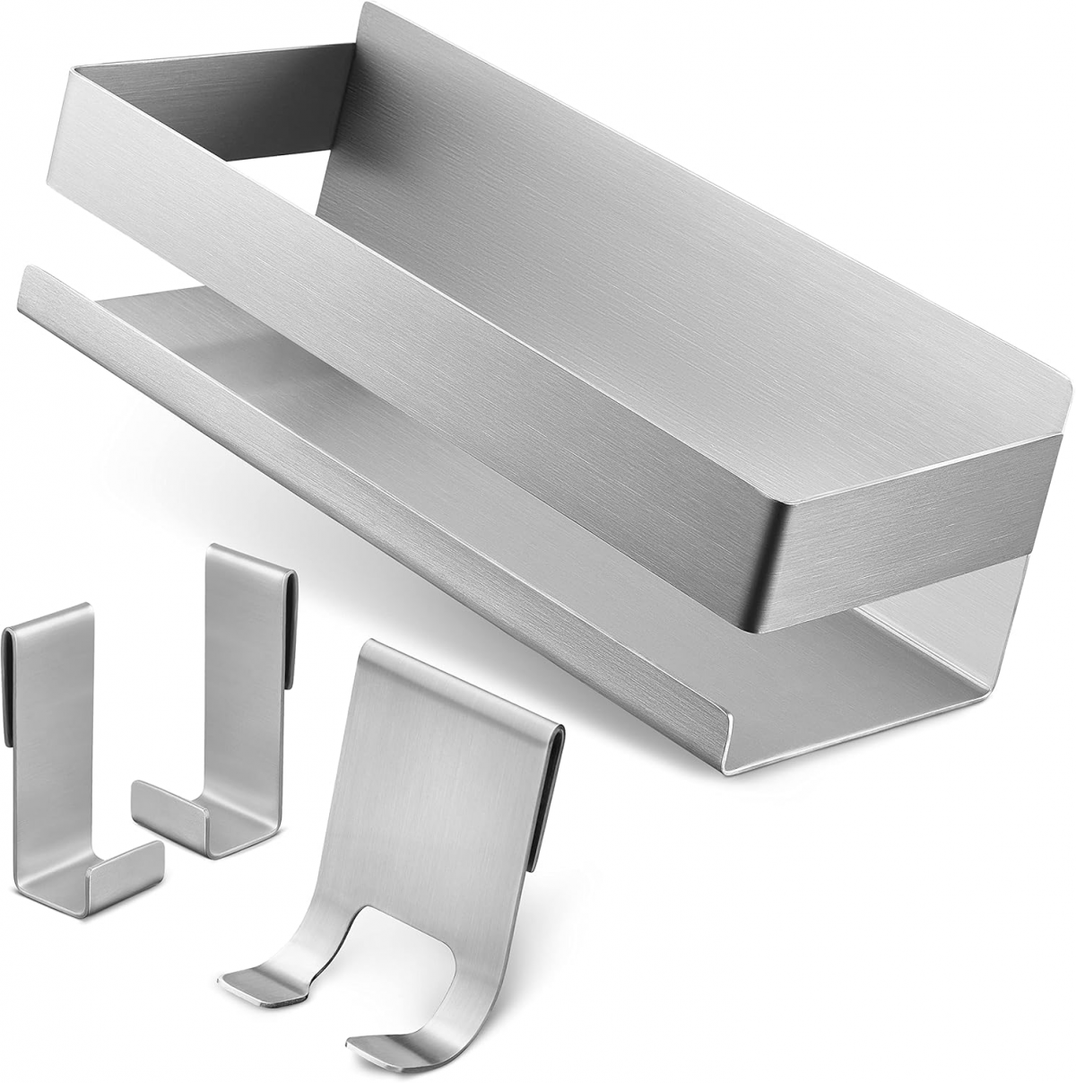 Raft de duș, raft de baie fără găurire - oțel inoxidabil solid S304 (periat)