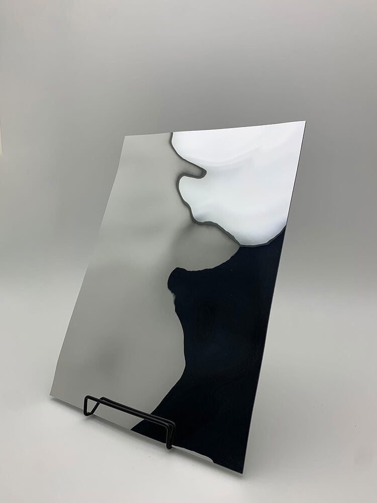 Panneau mural WallFace 3D aspect miroir 27027 OCEAN Silver auto-adhésif argent - 6