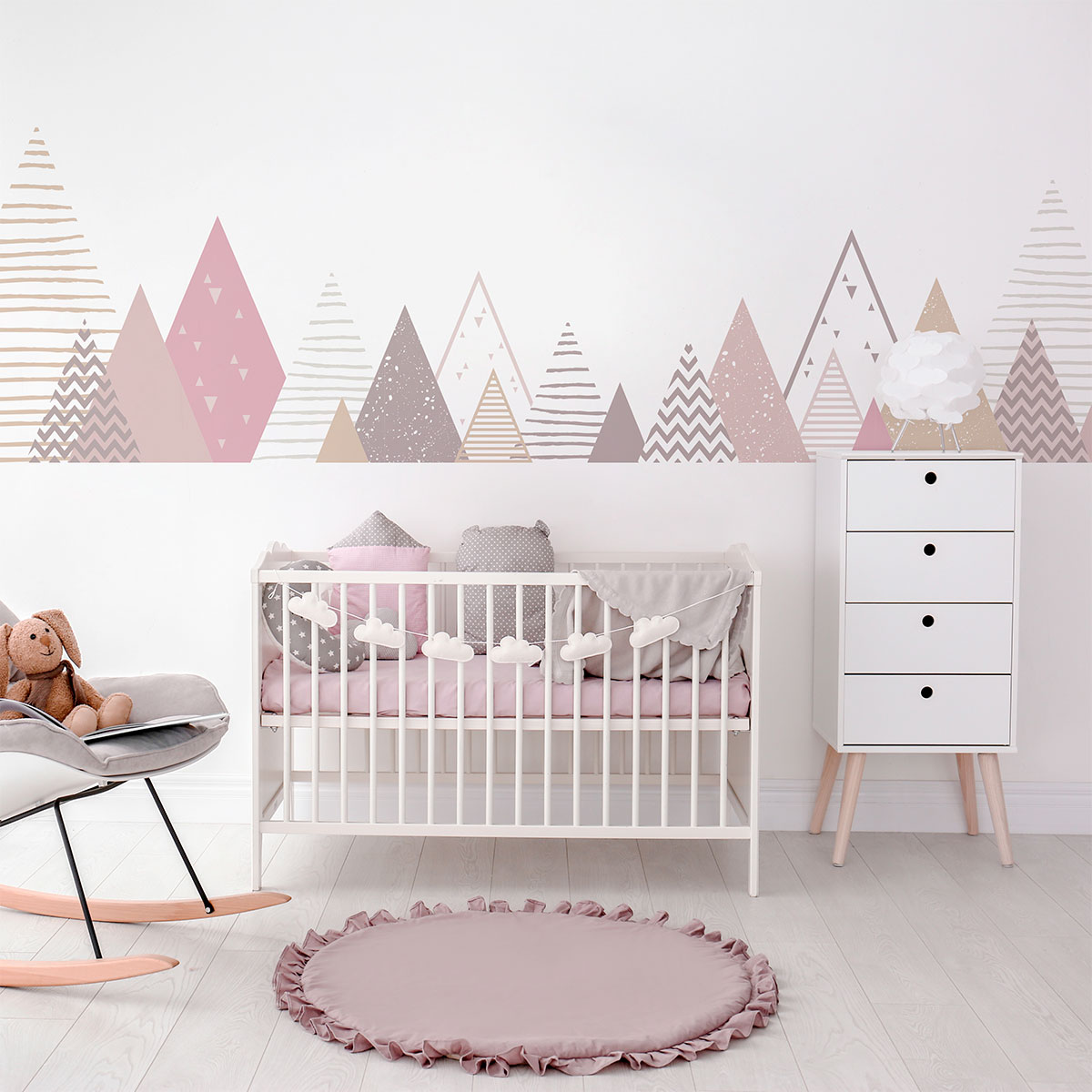 Vinilo niño escandinavo de montaña melinka - adhesivo de pared - revestimiento sticker mural decorativo - 60x100cm