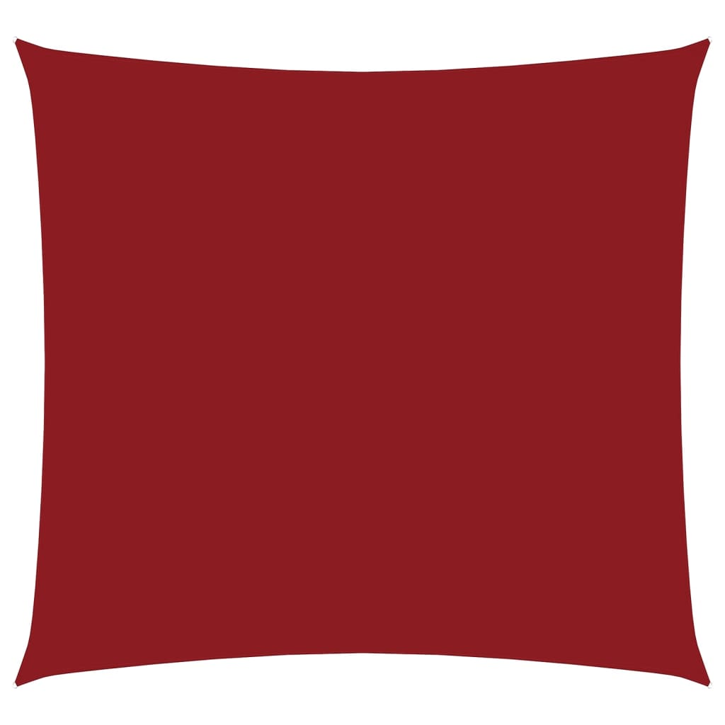 Toile D'ombrage Carrée 3x3 M - Polyester Rouge Bordeaux - UPF 50+ - Imperméable - Avec Crochets Et Sac De Transport