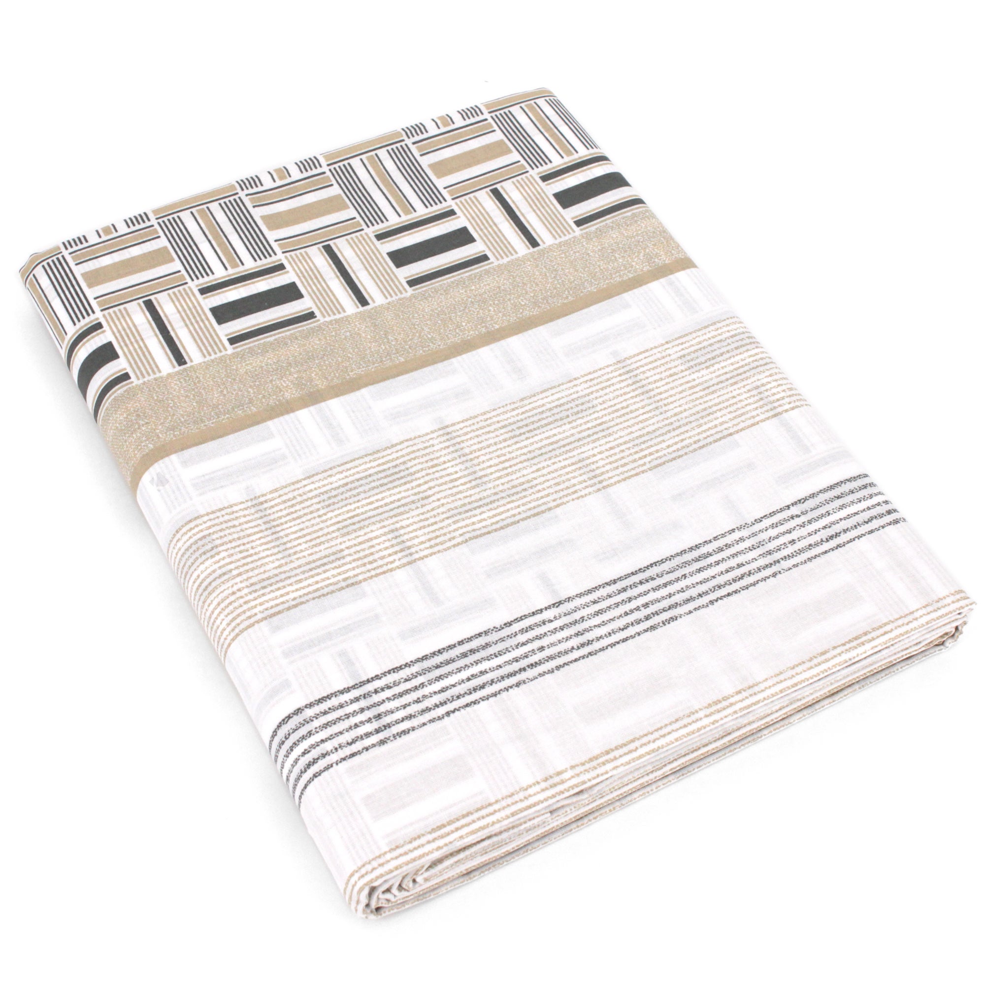 Drap plat esprit géométrique en coton 240x310 cm