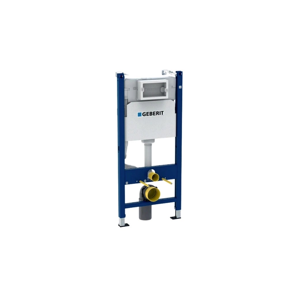 Bâti-support GEBERIT Duofix pack réservoir encastrable et plaque DELTA 50 Noir Brillant avec WC suspendu ROUND SMART Blanc abattant fin par KP - 3