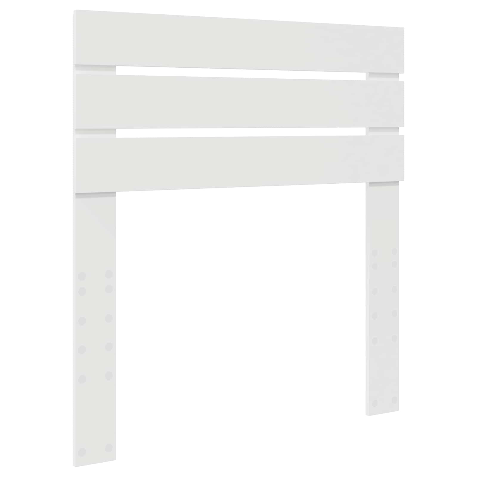 Cadre de lit avec tête de lit en pin massif blanc, 100 × 200 cm - 6