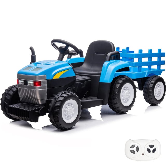 Porteur tracteur Claas - Jouet pour enfant - Avec remorque, pelle et râteau - Jeux