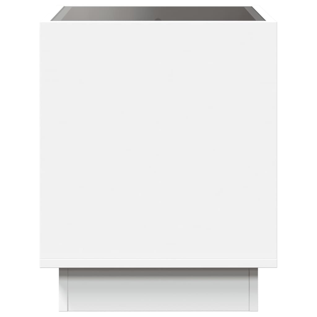 Table de chevet avec LED infini blanc 50 x 50 x 50 cm - 7