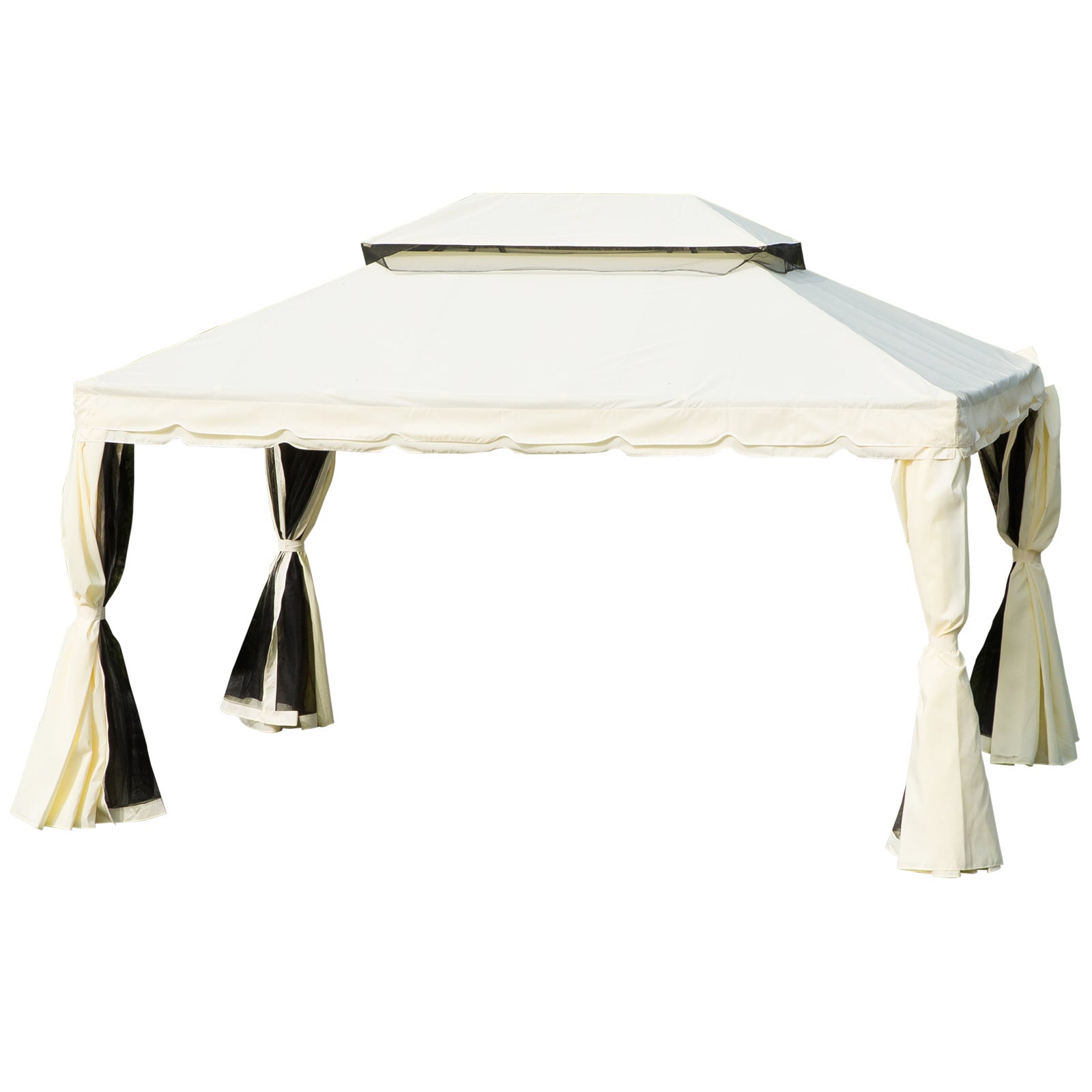 Pavillon de jardin 3,9L x 2,9l x 2,7H m écru - 4