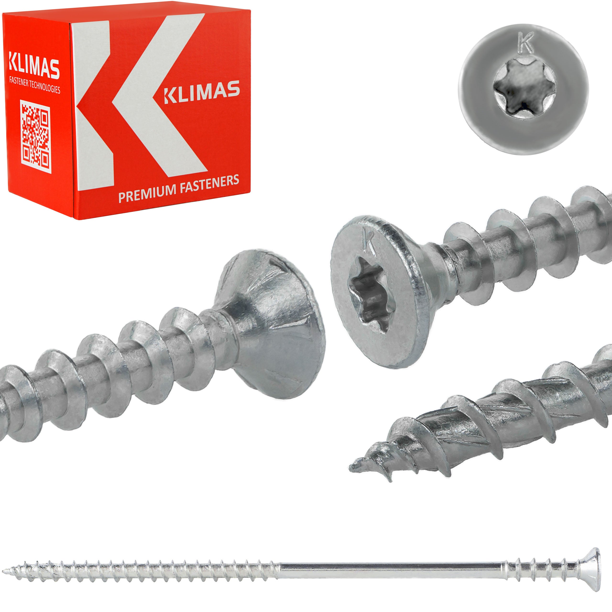 Wkręty dystansowe do poziomowani łat Klimas WKSS 6x160 mm na torx 100szt