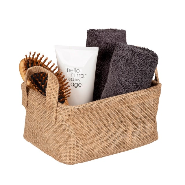 Panier de rangement en jute 24x17x17cm - 3