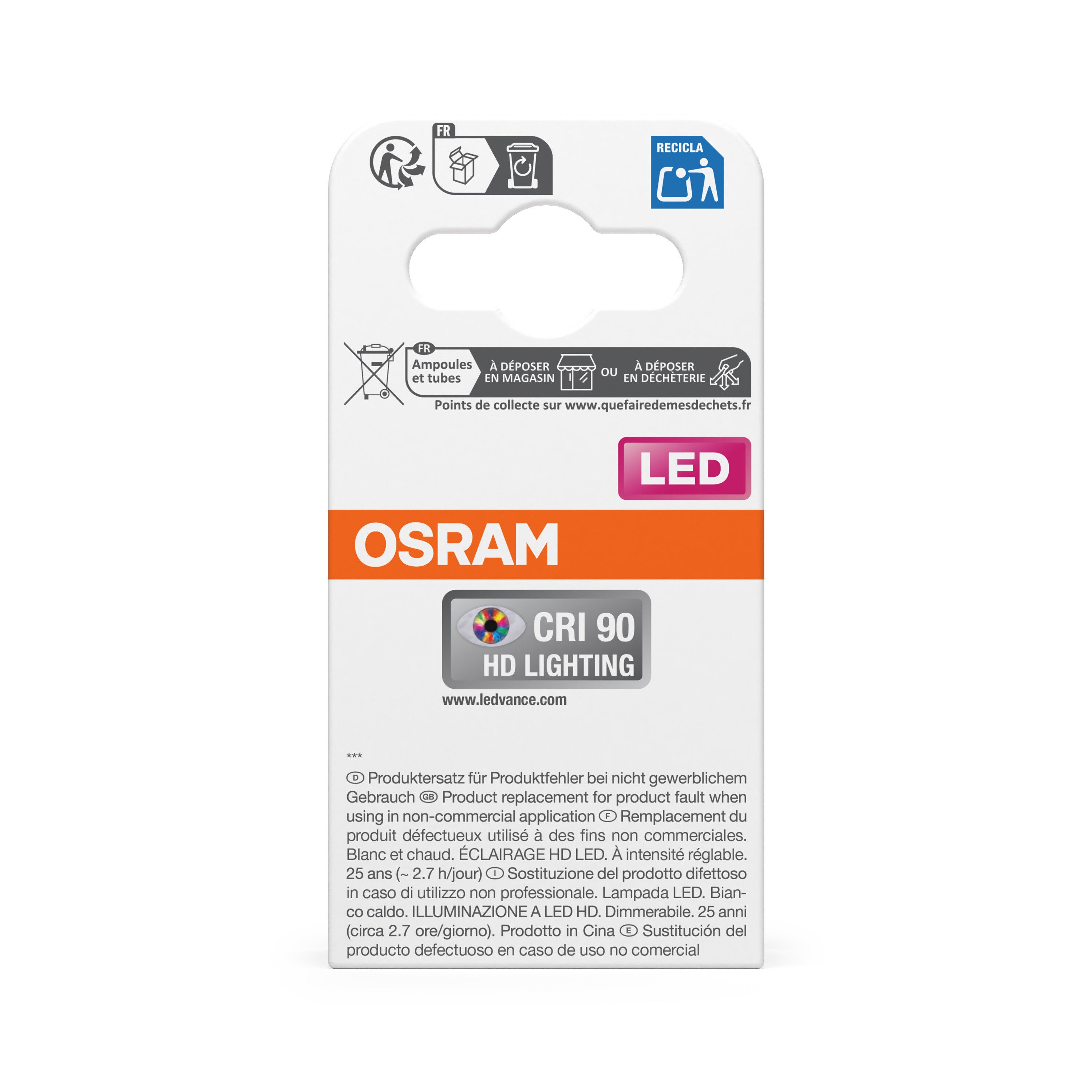 OSRAM LED Spot Reflector Superstar PAR16 80 dimmerabile, 2700 K bianco caldo, 6,9 W, GU10, 120°, 650 lm, 15.000 h, per illuminazione spot, - 3