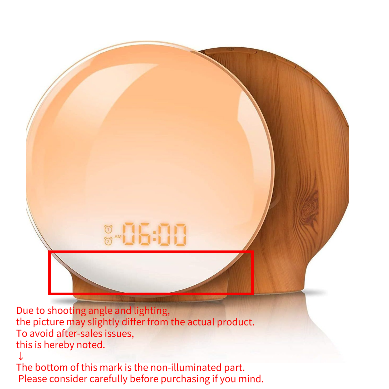 Lumière naturelle simulant le lever et le coucher du soleil, réveil électronique LED, lampe de chevet d'ambiance, veilleuse - 5