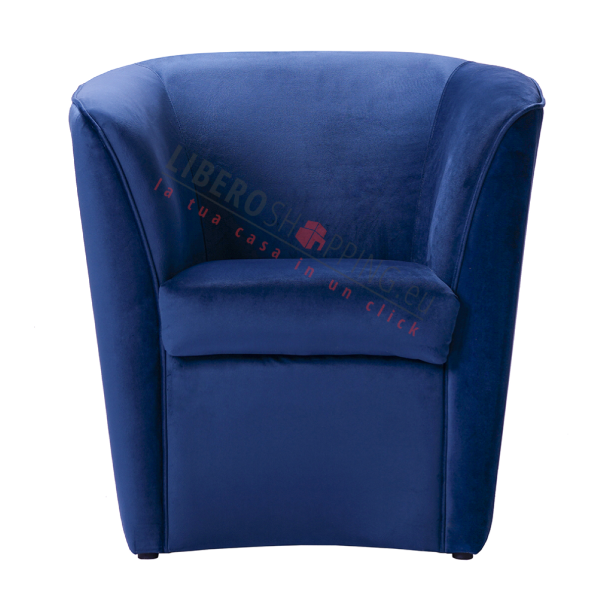 Poltrona in velluto Blu per camera da letto ufficio Leroy Merlin