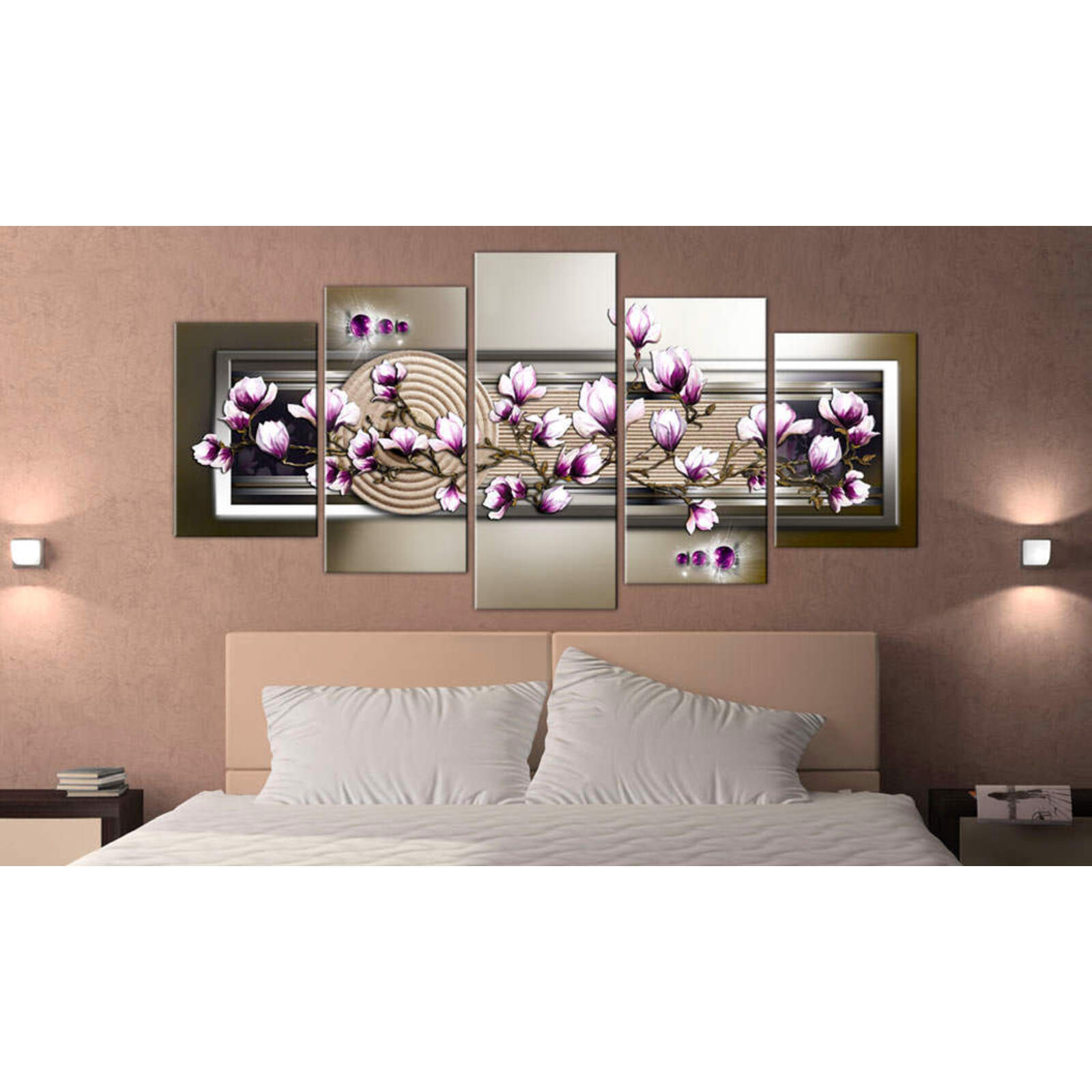 Tableau magnolia et zen - 200 x 100 cm - 2