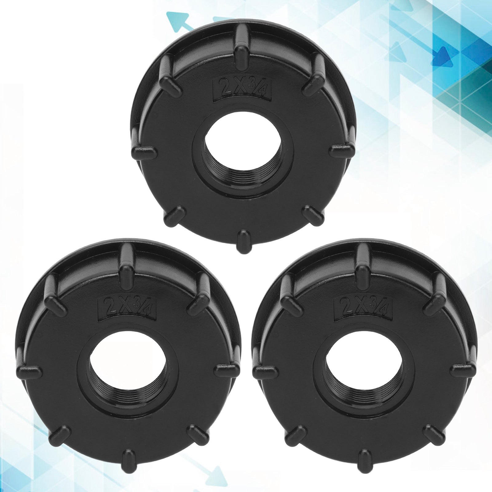 Connettore per serbatoio IBC, adattatore per tubo di scarico con filettatura grossa, raccordo in plastica con diametro interno di 60 mm g3/4 3 pezzi - 4