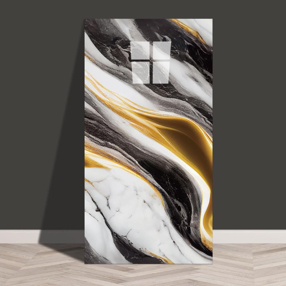 Zestaw 10 samoprzylepnych tapet, wodoodporny efekt marmuru, błyszczące i usuwalne, 30 x 60 cm, biało-szare