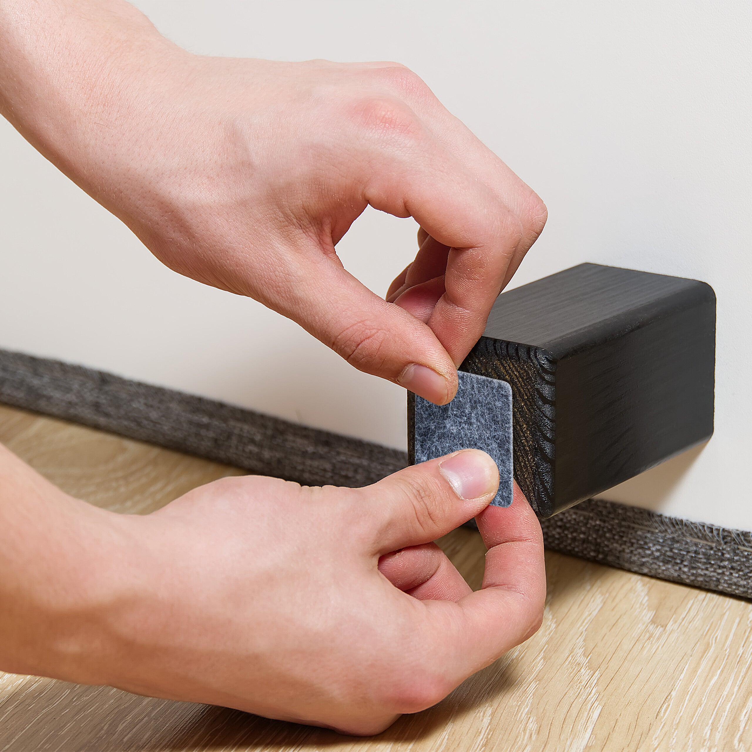 Patins autoadhésifs, lot 180, amortisseurs ronds & carrés, protection des rayures, en feutre, meubles, gris, Relaxdays - 5